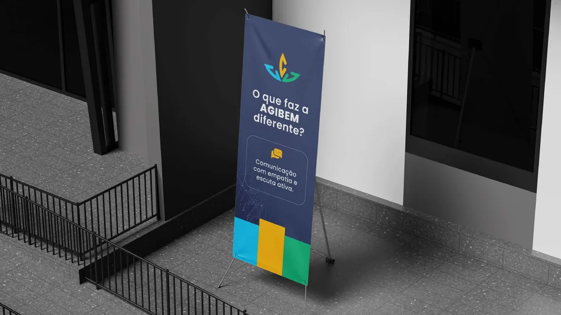 Totens e banners da AGIBEM